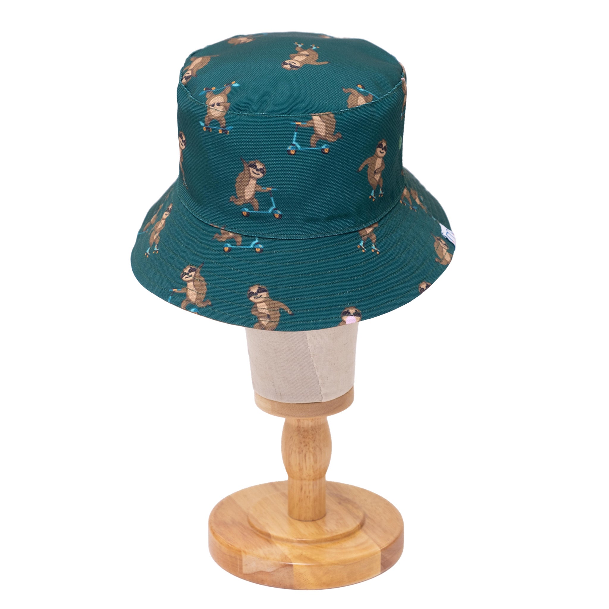 Reversible Bucket Hat – Pals in Print Collection: Skating Sloths