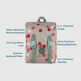 Sleep-N-Pack: Packable Sleeping Bag, Little Kid 3-6 yrs - Strawberries & Daisies