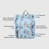 Sleep-N-Pack™ Big Kid Sleeping Bag Backpack – Sweet Cats Print