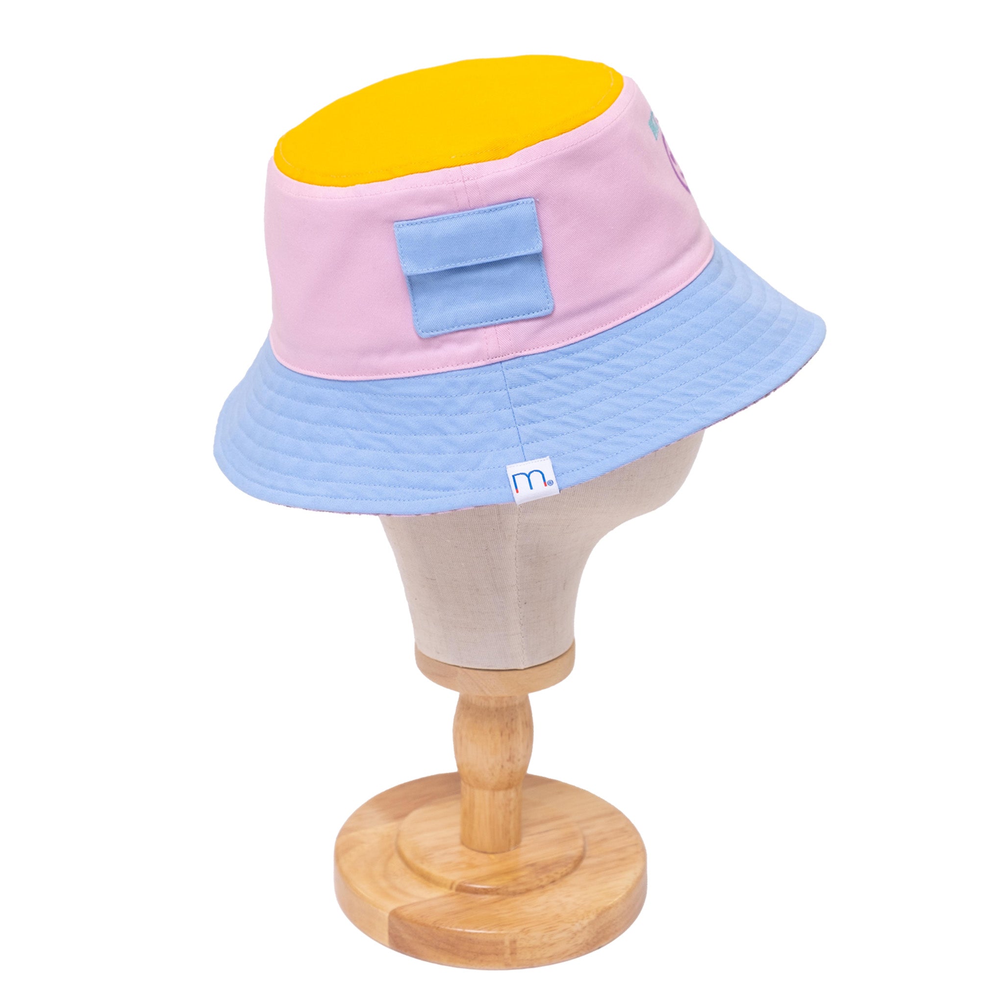 Reversible Bucket Hat – Pink Smile