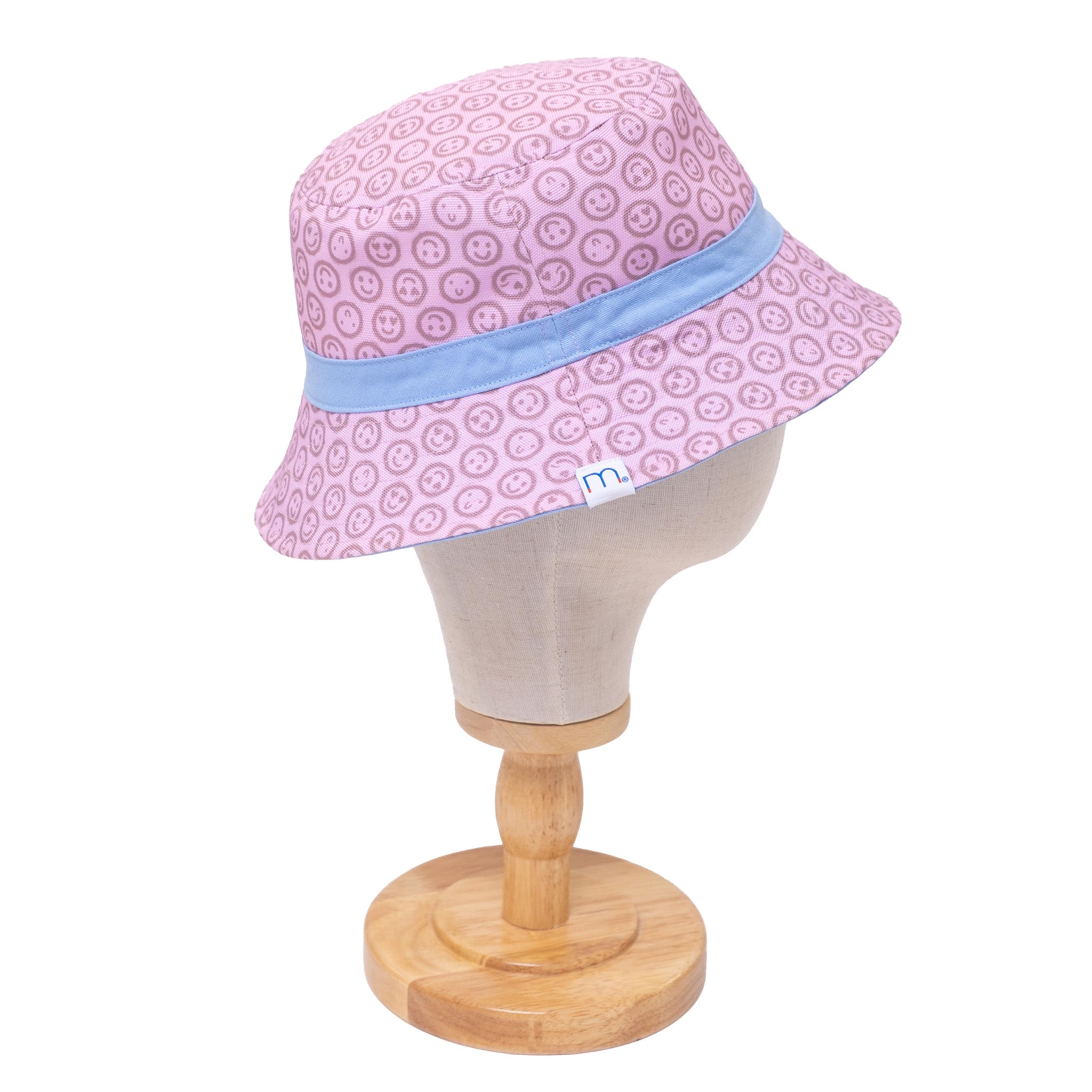 Reversible Bucket Hat – Pink Smile