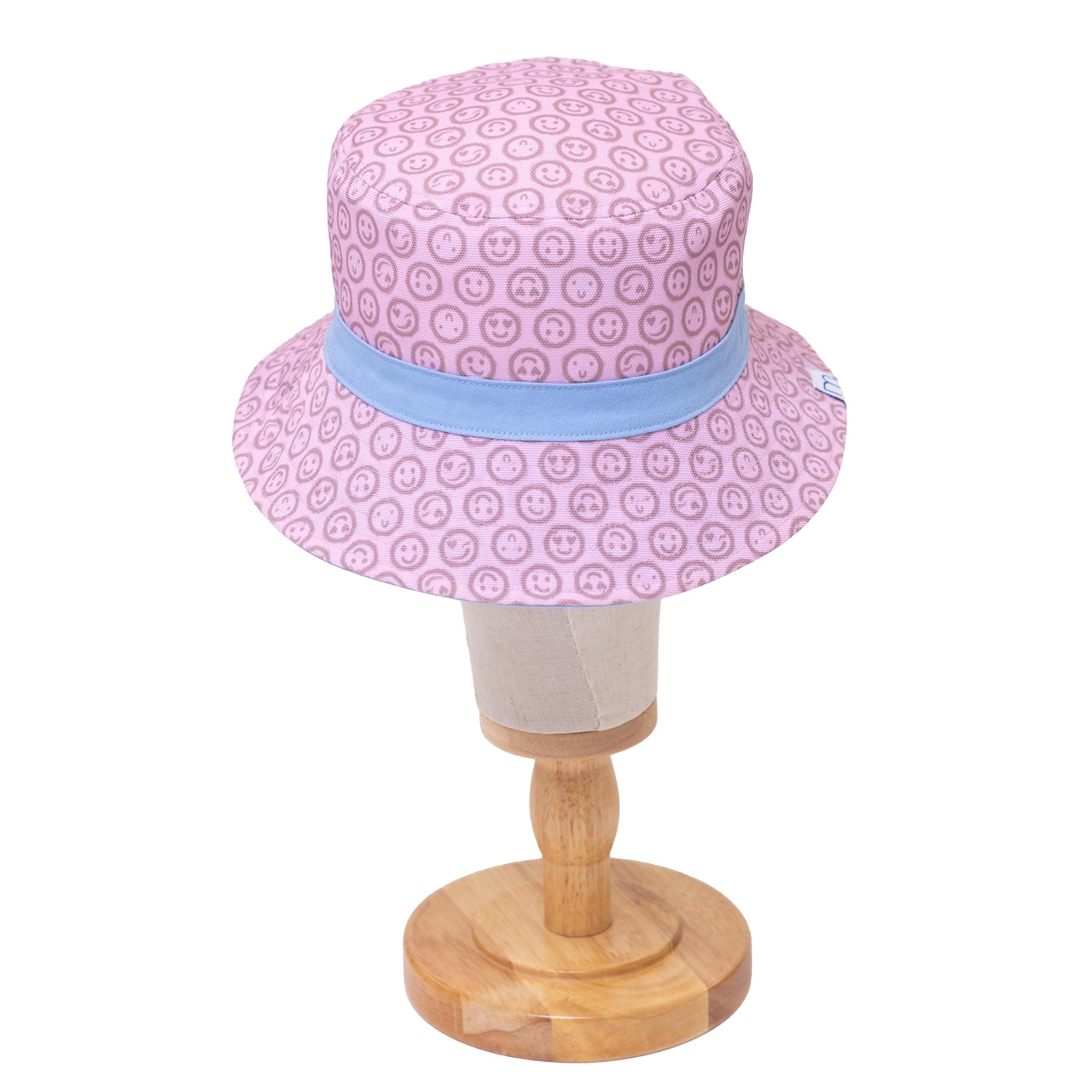Reversible Bucket Hat – Pink Smile