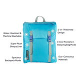 Sleep-n-pack: Packable Sleeping Bag, Big Kid 7-12+ yrs - ClearWater/Violet Dream Sherpa