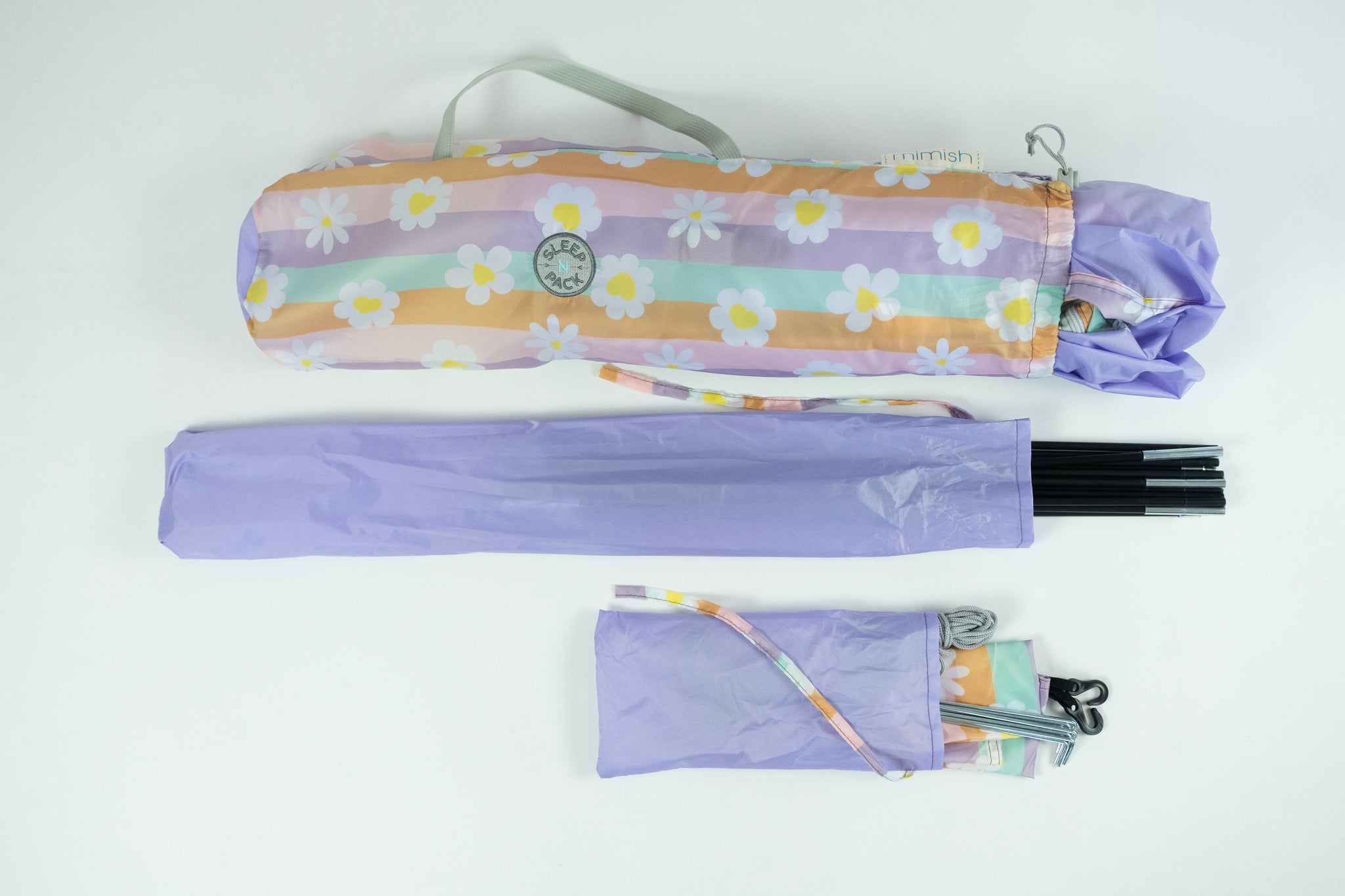 Indoor/Outdoor Camping Play Tent - Happy Daisy Stripes