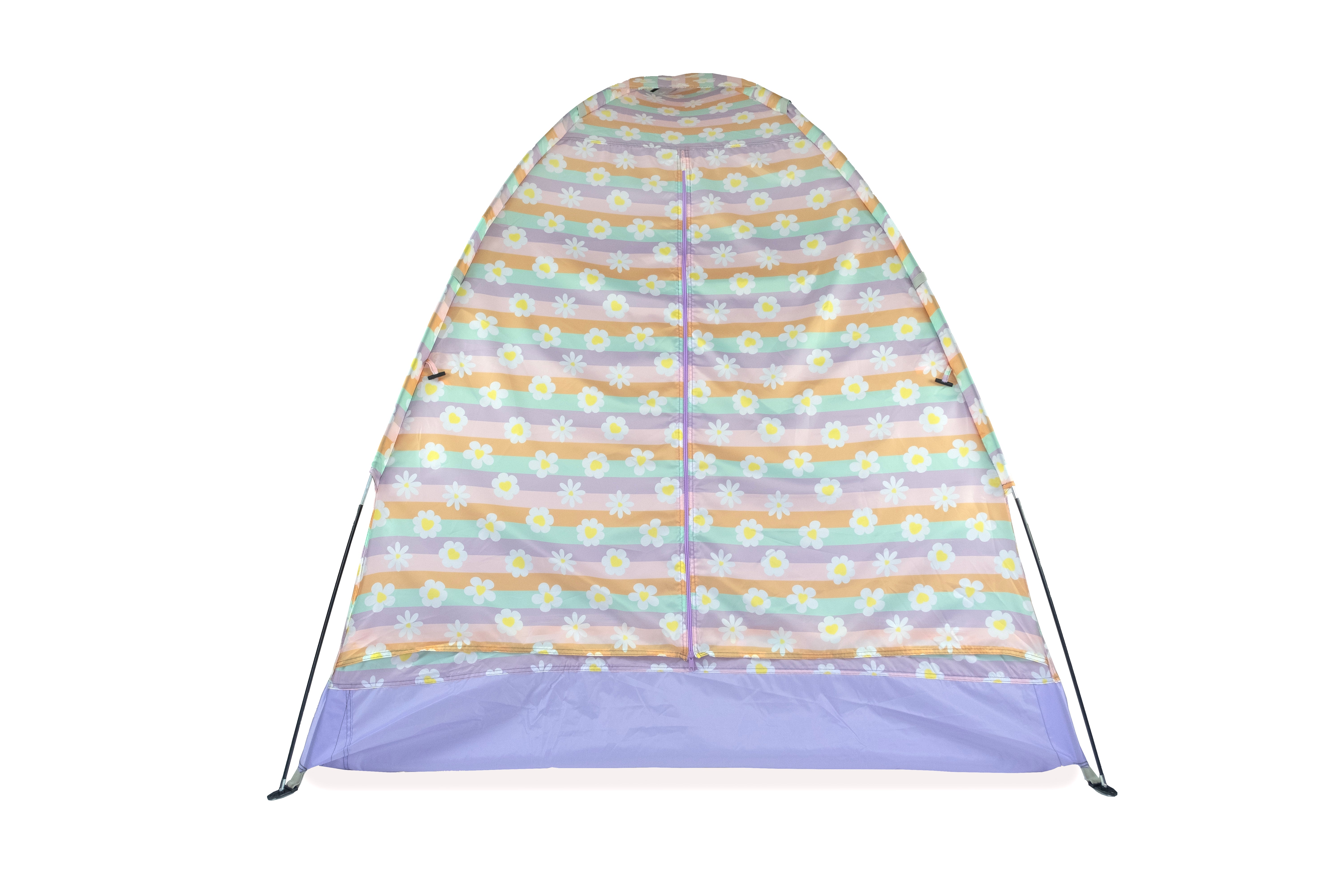 Indoor/Outdoor Camping Play Tent - Happy Daisy Stripes