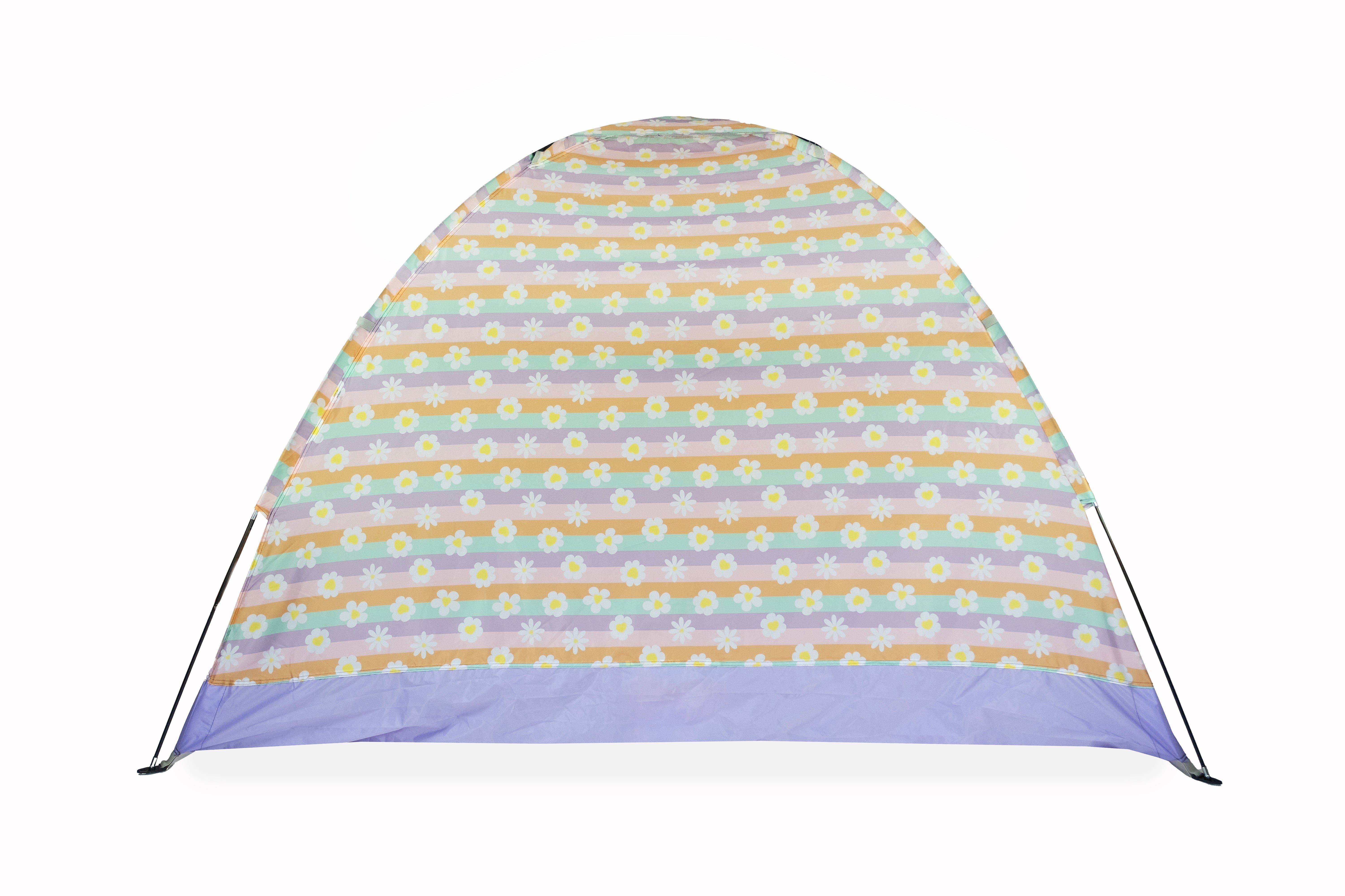 Indoor/Outdoor Camping Play Tent - Happy Daisy Stripes