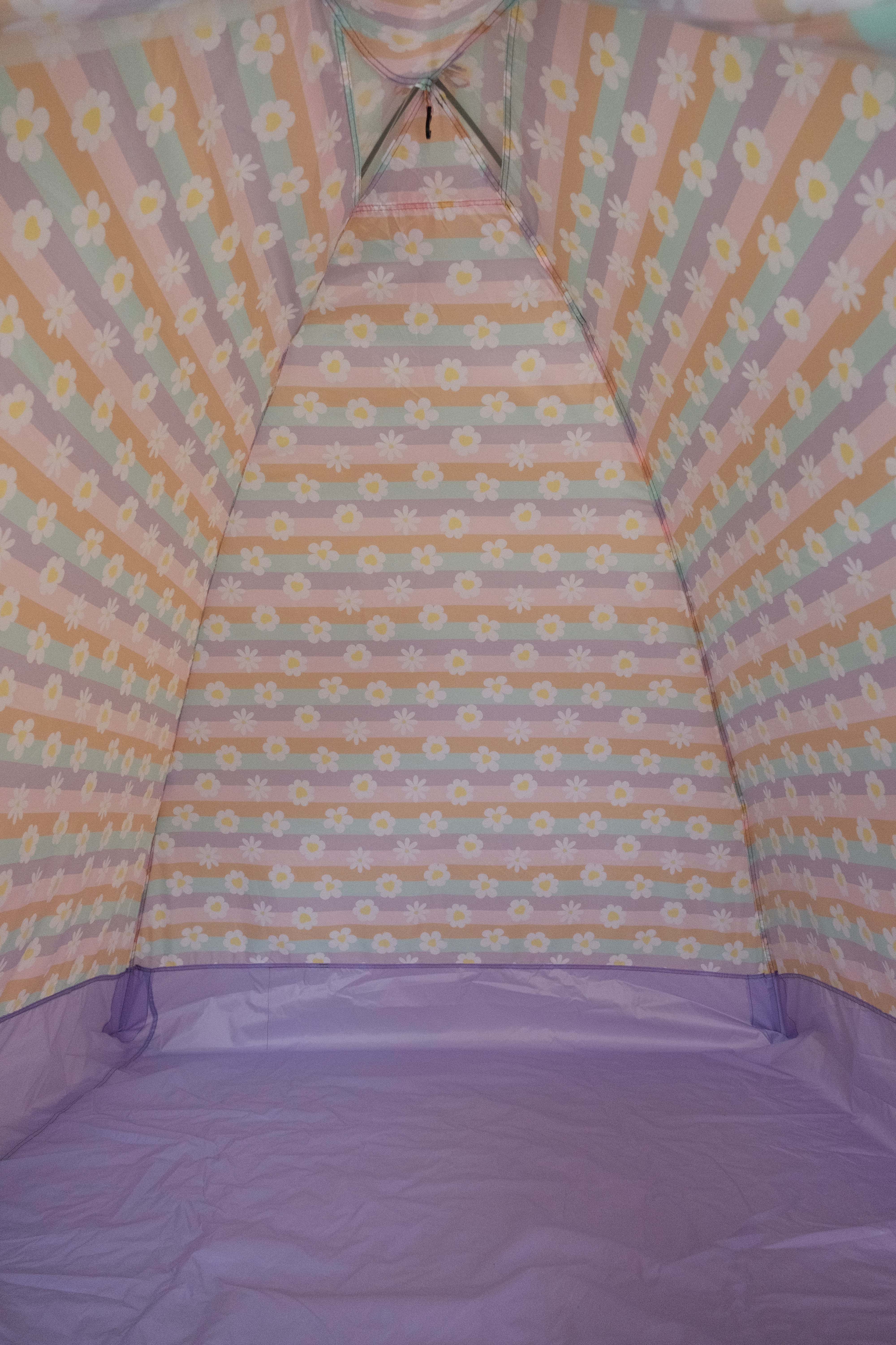 Indoor/Outdoor Camping Play Tent - Happy Daisy Stripes