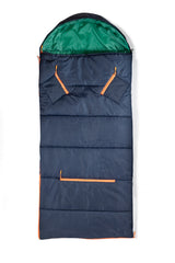 Sleep-n-pack: Kid's Sleeping Bag Backpack, Outdoor Rated, Navy/Green