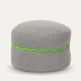 Exposed Zipper Toy Storage Pouf
