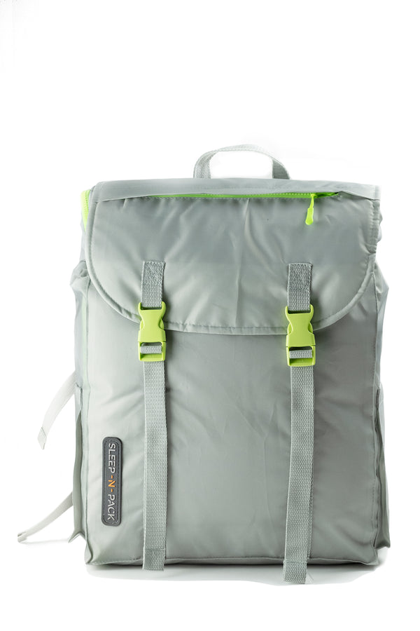 Sleep-n-pack: Packable Sleeping Bag, Big Kid 7-12+ yrs - Light Grey/Hibiscus Pink