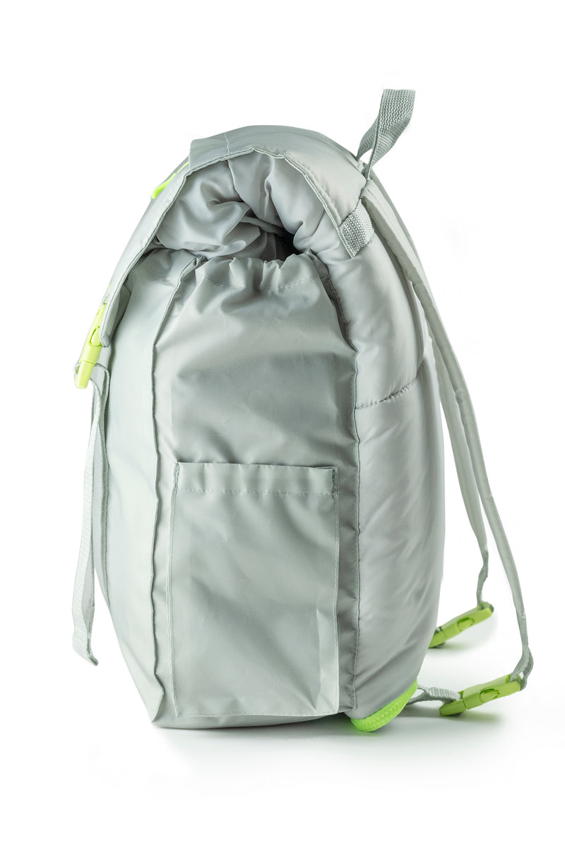 Sleep-n-pack: Kid's Sleeping Bag Backpack, Outdoor Rated, Light Grey/Hibiscus Pink
