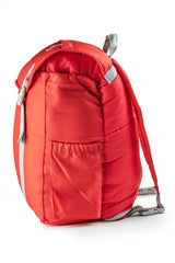 Sleep-n-pack: Packable Sleeping Bag, Big Kid 7-12+ yrs - Fiery Red/Grey Sherpa
