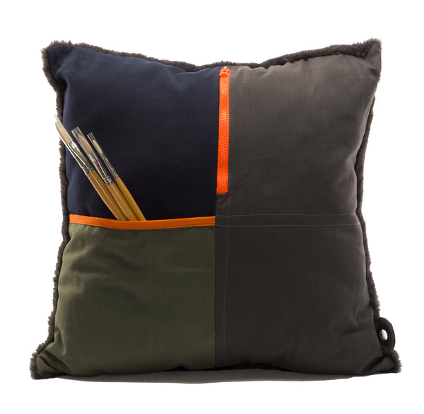 "Artist" Storage Pillow - [product_title} with Zipper - mimish, inc.