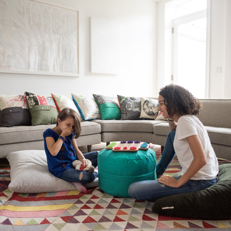 Storage Pouf - [product_title} with Zipper - mimish, inc.